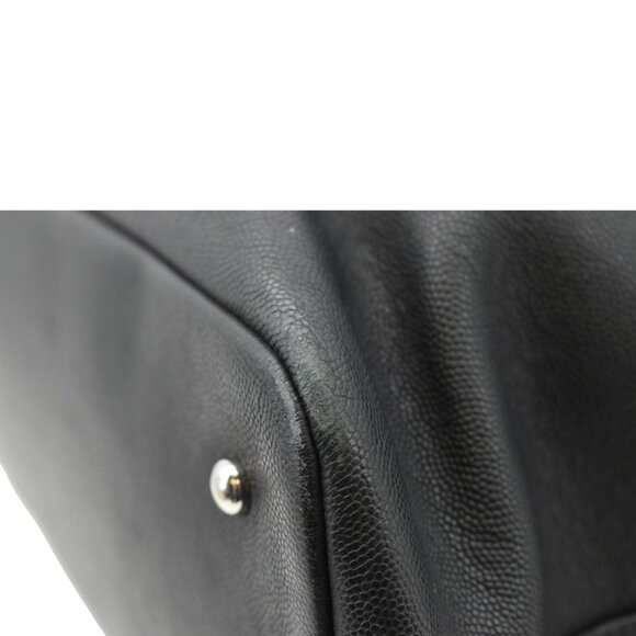 CHANEL  Coco Eyelets Large Leather Shopping Tote Shoulder Black - Picture 7 of 16